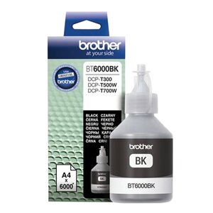 Чернила BROTHER (BT-6000BK) для СНПЧ Brother DCP-T500W\T700W\T300, черные, ресурс 6000 страниц, оригинальные