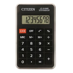 Калькулятор карманный CITIZEN LC310NR (114х69 мм), 8 разрядов, питание от батарейки