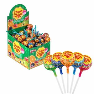 Карамель CHUPA CHUPS (Чупа-Чупс) фруктовая с соком + кола, 12 г