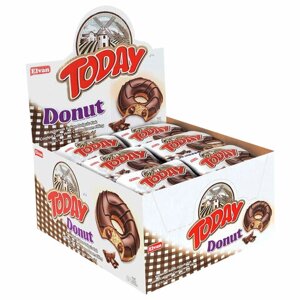 Кекс TODAY Donut, со вкусом какао, ТУРЦИЯ, 24 штуки по 40 г в шоу-боксе