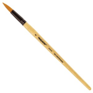 Кисть ПИФАГОР, СИНТЕТИКА, круглая,8, деревянная лакированная ручка, с колпачком, пакет с подвесом, 200848