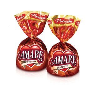 Конфеты ПОБЕДА ВКУСА Амаре (Amare) со вкусом сгущёнки и карамельной крошкой, 1000 г, пакет