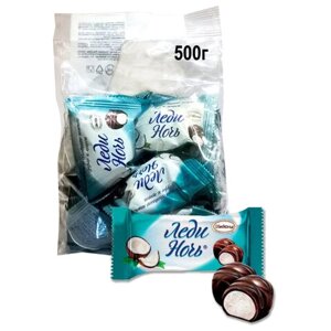Конфеты шоколадные АККОНД Леди ночь с кокосом, 500 г