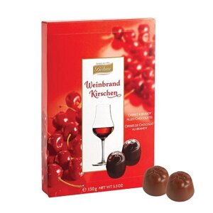 Конфеты шоколадные BOHME Weinbrand Kirschen с вишней в коньяке, 150 г