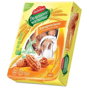 Печенье ГРАНЪ Заварнельки в карамельной глазури, 420 г, картонная коробка