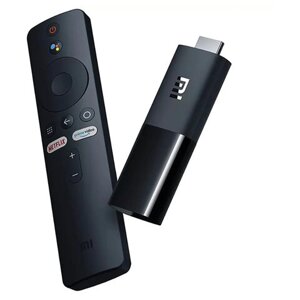 Приставка Смарт-ТВ XIAOMI Mi TV Stick, Android TV, 4 ядра, 1Gb+8Gb, HDMI, WiFi, пульт ДУ, черный