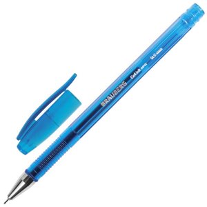 Ручка гелевая BRAUBERG Income, СИНЯЯ, корпус тонированный, игольчатый узел 0,5 мм, линия письма 0,35 мм, 141516