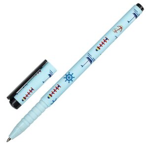 Ручка шариковая brauberg SOFT TOUCH GRIP NAVY, синяя, мягкое покрытие, узел 0,7 мм, 143725