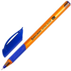 Ручка шариковая масляная BRAUBERG Extra Glide GT Tone Orange, СИНЯЯ, узел 0,7 мм, линия письма 0,35 мм, 142923