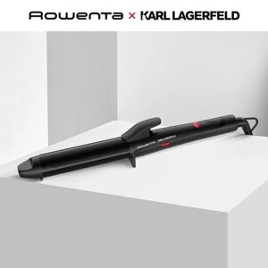 Щипцы для завивки волос ROWENTA Karl Lagerfeld CF323LF0, диаметр 32 мм, конусная форма, 120-200°C, черный