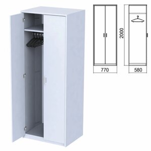 Шкаф для одежды Арго, 770х580х2000 мм, серый (КОМПЛЕКТ)