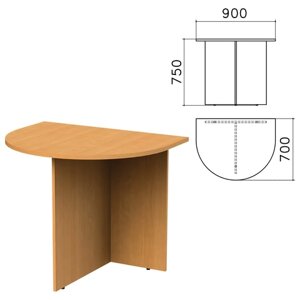 Стол приставной к столу для переговоров (640110) Монолит, 900х700х750 мм, бук бавария, ПМ19.1
