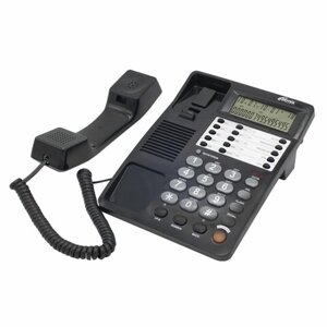 Телефон RITMIX RT-495 black, АОН, спикерфон, память 60 номеров, тональный/импульсный режим, черный