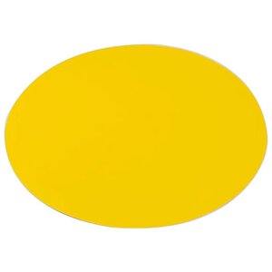 Знак безопасности Желтый круг на двери, КОМПЛЕКТ 5 шт., диаметр - 150 мм, пленка самоклеящаяся, И 16