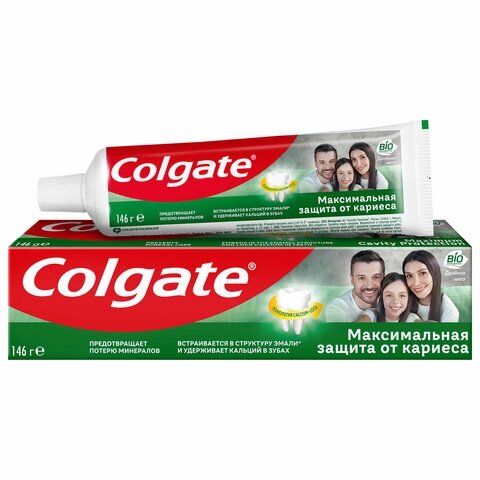 Зубная паста 100 мл COLGATE Двойная мята, защита от кариеса, с фторидом и кальцием
