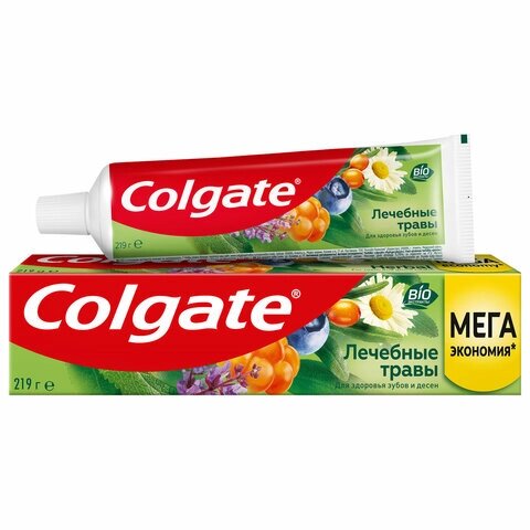 Зубная паста 150 мл COLGATE Лечебные травы, отбеливающа, сфторидом и кальцием