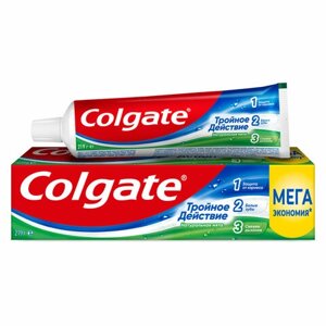 Зубная паста 150 мл COLGATE Натуральная мята, тройное действие, с фторидом