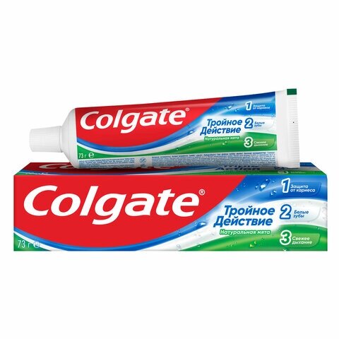 Зубная паста 50 мл COLGATE Натуральная мята, тройное действие, с фторидом