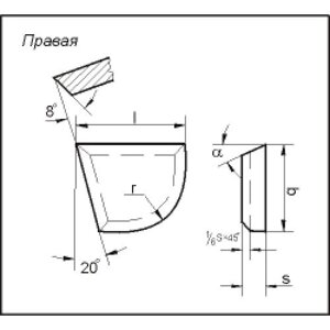 Пластина твердосплавная 66180 подрезная