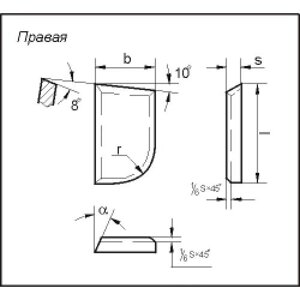 Пластина твердосплавная 67330 проходная