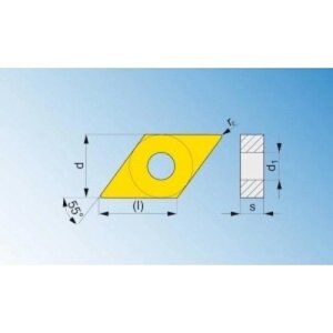 Пластина твердосплавная сменная dnmg-150604-ma (VP15TF) Mitsubishi