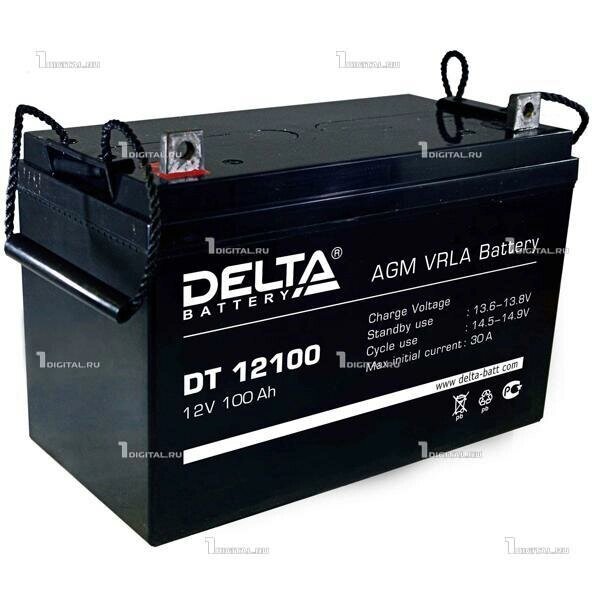 Аккумулятор DELTA DT-12100 (12В, 100Ач / 12V, 100Ah) Для слаботочных систем от компании MetSnab - фото 1