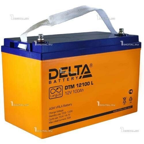 Аккумулятор DELTA DTM-12100L (12В, 100Ач / 12V, 100Ah / вывод под болт M6) (UPS серия) от компании MetSnab - фото 1