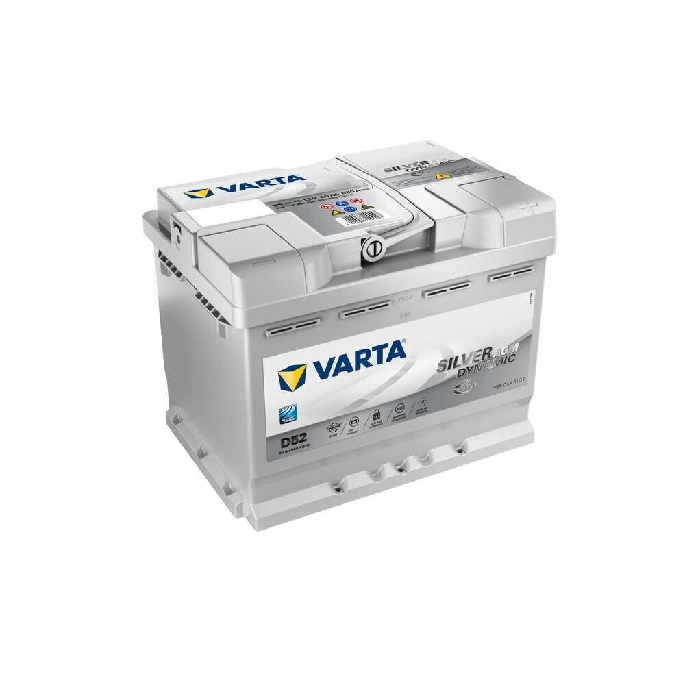 Аккумулятор VARTA Silver Dynamic AGM 60 А/ч 560 901 обратная R+ EN 680A 242x175x190 D52 560 901 068 D85 2 от компании MetSnab - фото 1