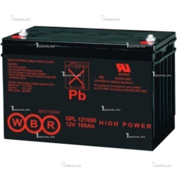 Аккумулятор WBR GPL-121000A (12В, 100Ач / 12V, 100Ah / F8, болт М6) от компании MetSnab - фото 1