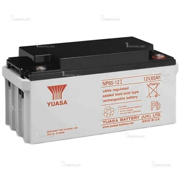 Аккумулятор YUASA NP 65-12I (12В, 65Ач / 12V, 65Ah ) Вывод под болт M6 от компании MetSnab - фото 1