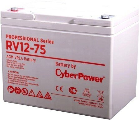 Аккумуляторная батарея CyberPower 12V75Ah (RV 12-75) от компании MetSnab - фото 1