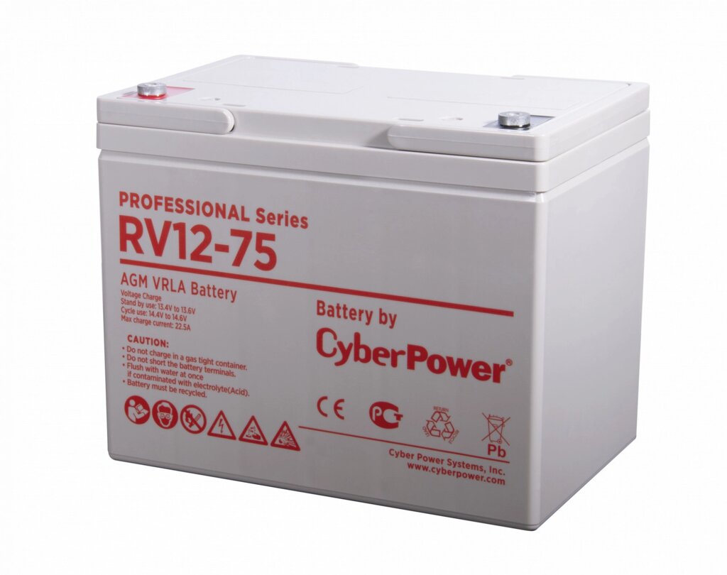 Аккумуляторная батарея CyberPower Professional series RV 12-75 от компании MetSnab - фото 1