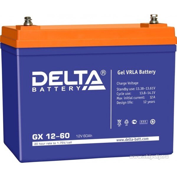 Аккумуляторная батарея Delta GX 12-60 от компании MetSnab - фото 1