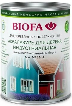 Аквалазурь для Дерева, Индустриальная Biofa 8101 10л Шелковисто-Глянцевый Блеск / Биофа 8101 от компании MetSnab - фото 1