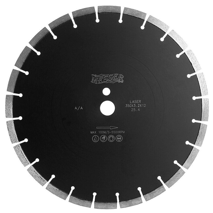 Алмазный диск по асфальту 450х25,4 мм MESSER A/A 01-19-450 от компании MetSnab - фото 1