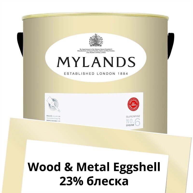 Английские Краски Mylands артикул WoodMetal Paint Eggshell 5 л. №120 Cavendish Cream от компании MetSnab - фото 1