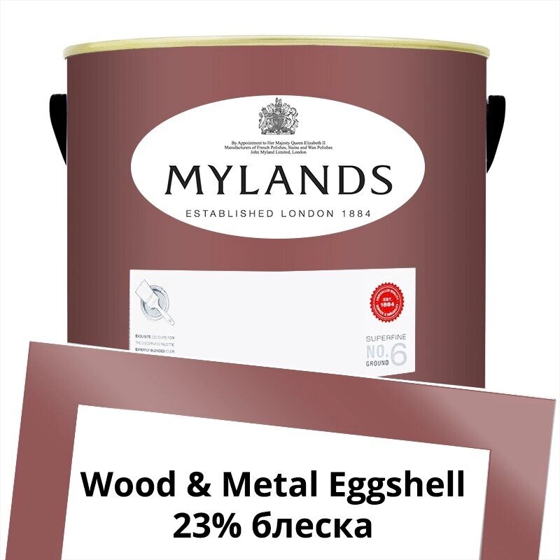 Английские Краски Mylands артикул WoodMetal Paint Eggshell 5 л. №270 Covent Garden Floral от компании MetSnab - фото 1