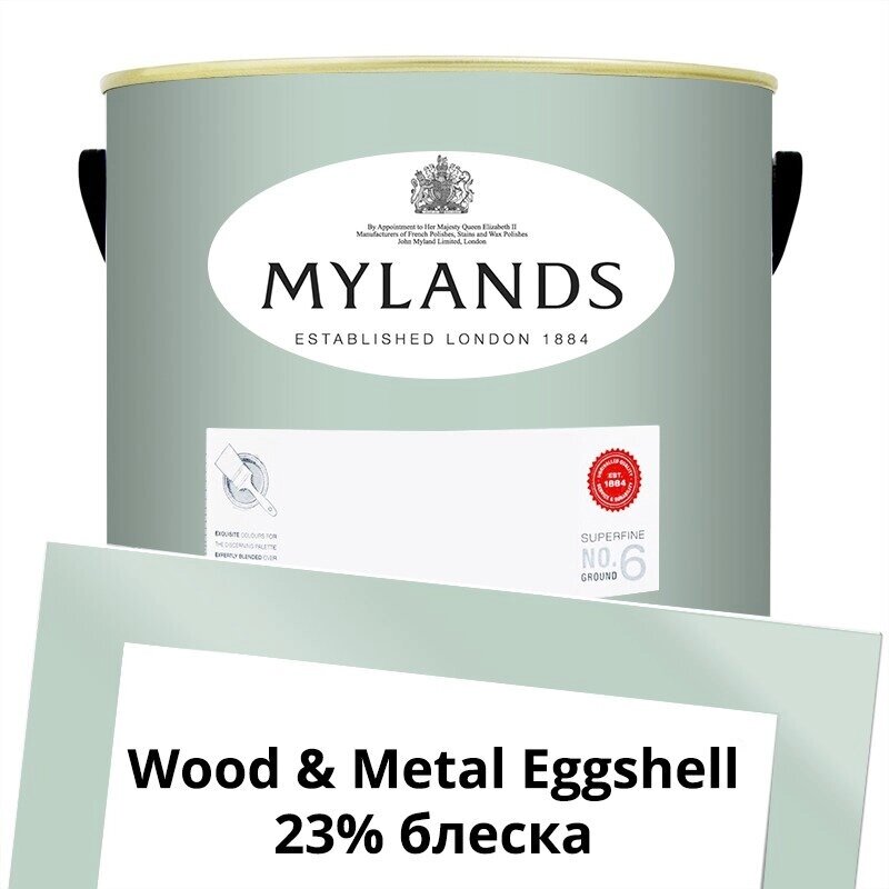 Английские Краски Mylands артикул WoodMetal Paint Eggshell 5 л. №36 Copper Green от компании MetSnab - фото 1