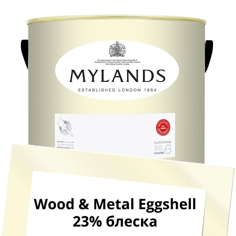 Английские Краски Mylands артикул WoodMetal Paint Eggshell 5 л. №43 Lemon Salts от компании MetSnab - фото 1