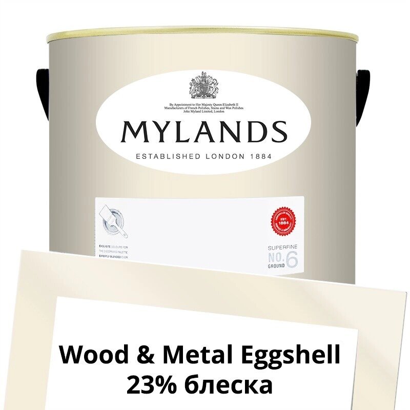 Английские Краски Mylands артикул WoodMetal Paint Eggshell 5 л. №9 Whitehall от компании MetSnab - фото 1