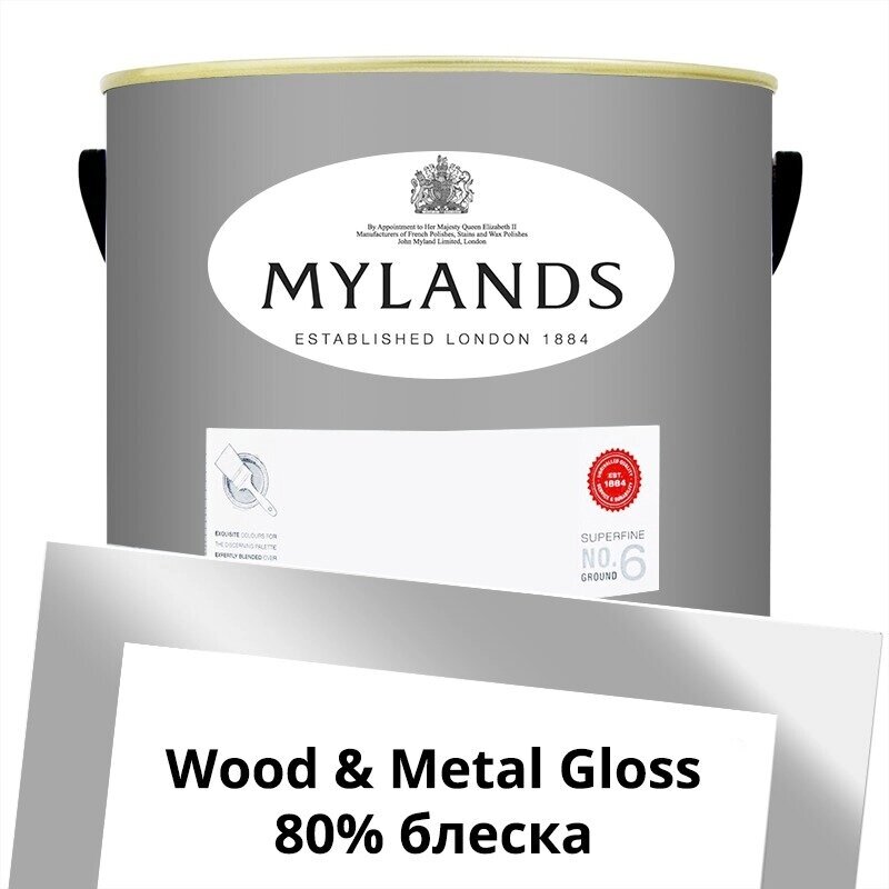 Английские Краски Mylands артикул WoodMetal Paint Gloss 5 л. №113 Mid Wedgwood от компании MetSnab - фото 1