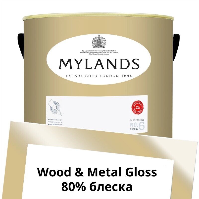 Английские Краски Mylands артикул WoodMetal Paint Gloss 5 л. №127 Wharf Sacking от компании MetSnab - фото 1