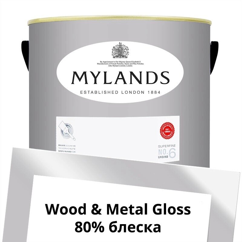 Английские Краски Mylands артикул WoodMetal Paint Gloss 5 л. №19 Smithfield от компании MetSnab - фото 1