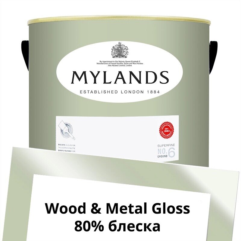 Английские Краски Mylands артикул WoodMetal Paint Gloss 5 л. №195 Beauvais от компании MetSnab - фото 1