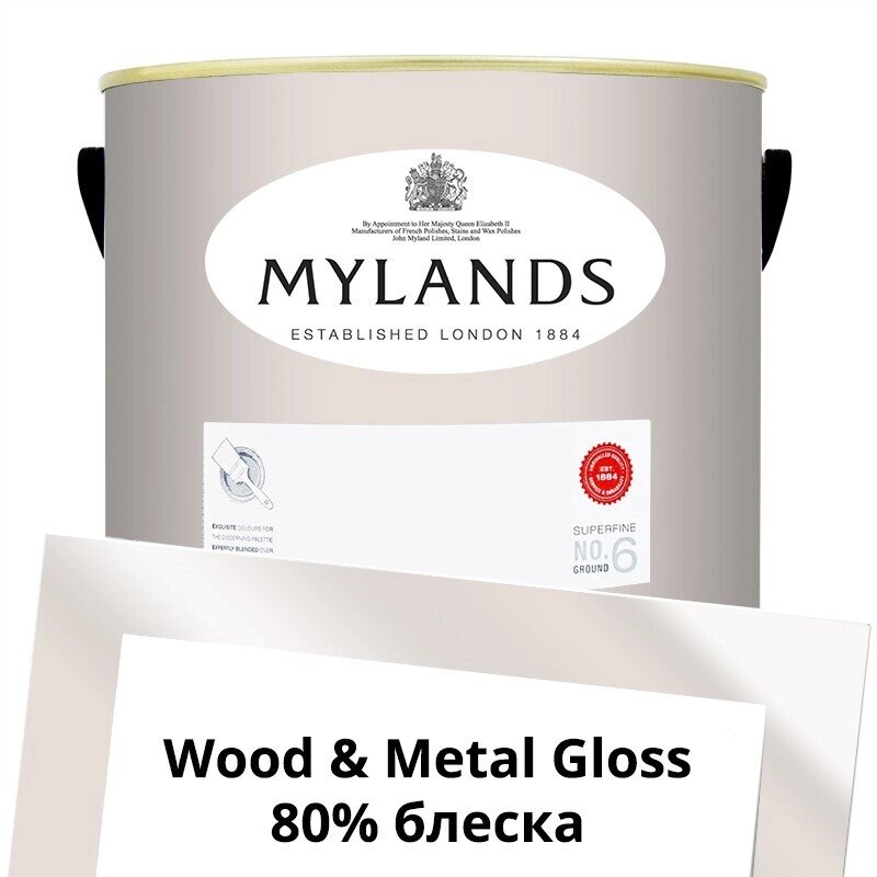 Английские Краски Mylands артикул WoodMetal Paint Gloss 5 л. №26 Fitzrovia от компании MetSnab - фото 1