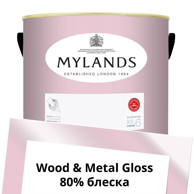 Английские Краски Mylands артикул WoodMetal Paint Gloss 5 л. №27 Floris от компании MetSnab - фото 1