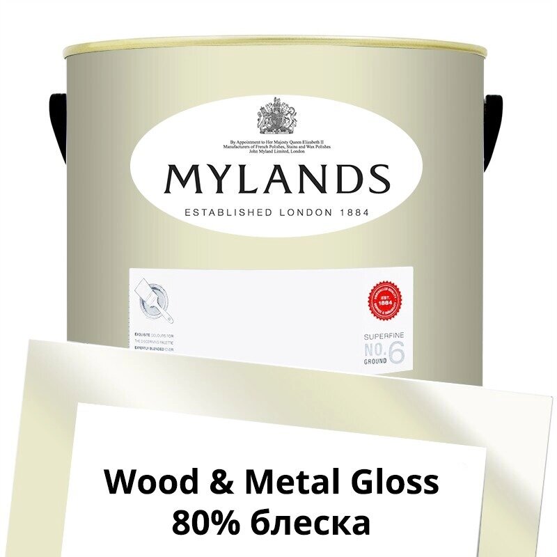 Английские Краски Mylands артикул WoodMetal Paint Gloss 5 л. №37 St Martins от компании MetSnab - фото 1