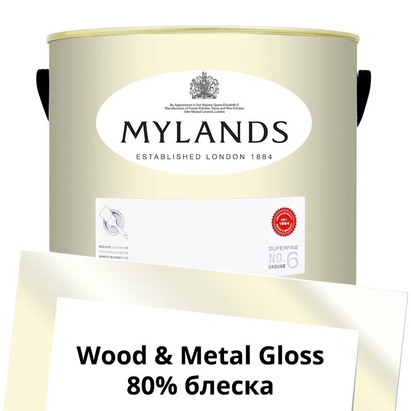 Английские Краски Mylands артикул WoodMetal Paint Gloss 5 л. №43 Lemon Salts от компании MetSnab - фото 1