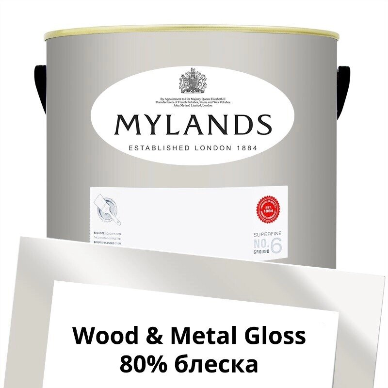 Английские Краски Mylands артикул WoodMetal Paint Gloss 5 л. №55 Limestone от компании MetSnab - фото 1