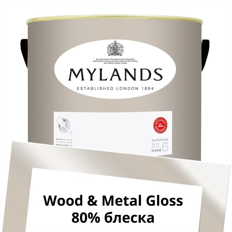 Английские Краски Mylands артикул WoodMetal Paint Gloss 5 л. №75 Grouse от компании MetSnab - фото 1